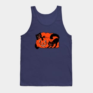 Two cats and a pumpkin Tank Top